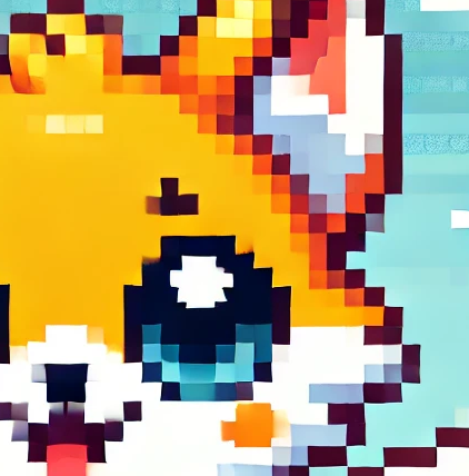 AI-generated image that turns blurry when zoomed in
